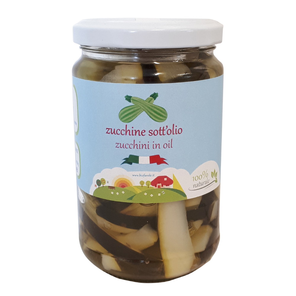 Organic zucchini in oil