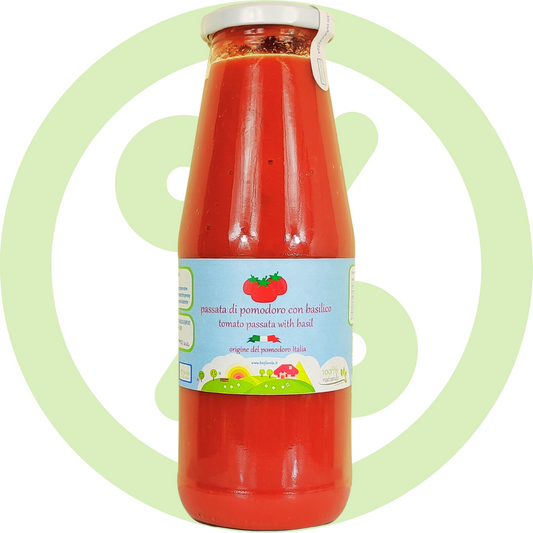 Passata Pomodoro e Basilico Bio | Box da 6 Confezioni 700 gr.