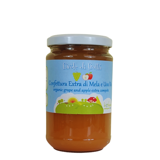 Bio-Apfel- und Traubenmarmelade
